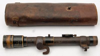 A WWI Black Lacquer Rifle Scope by Aldis Brothers, Birmingham, Date Stamped 1915 (SC34/194).