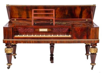 Of Royal Victorian interest, an early Victorian Rosewood and Carved Giltwood Square Pianoforte (FS51/1226).